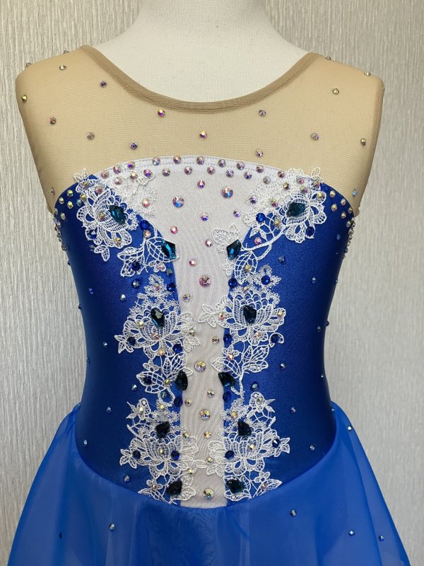 画像3: レースモチーフドレス（ブルー） (3)