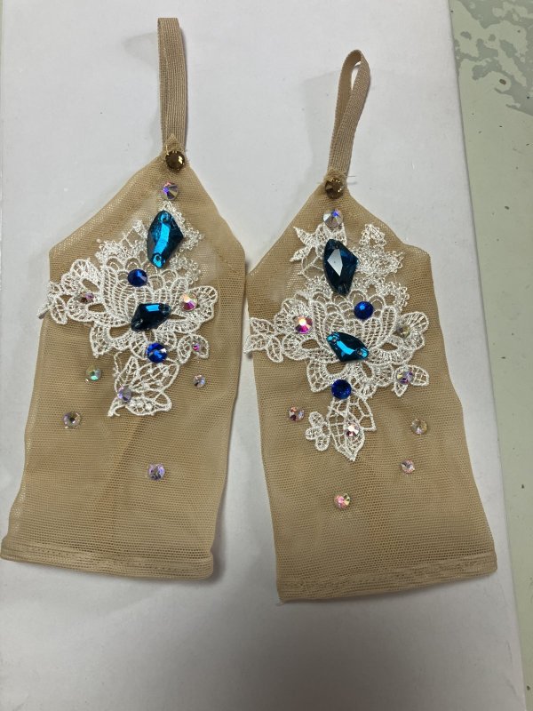 画像7: レースモチーフドレス（ブルー） (7)