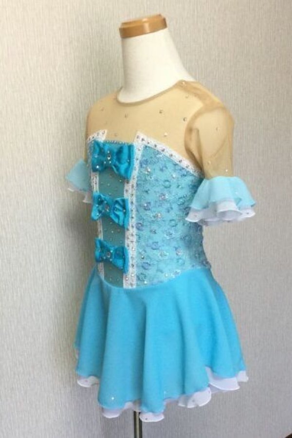 画像5: ティアードスリープりぼんドレス(水色) (5)