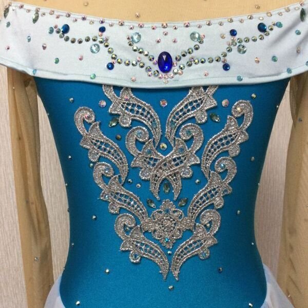 画像3: プリセスドレス　オフショルダー（水色） (3)