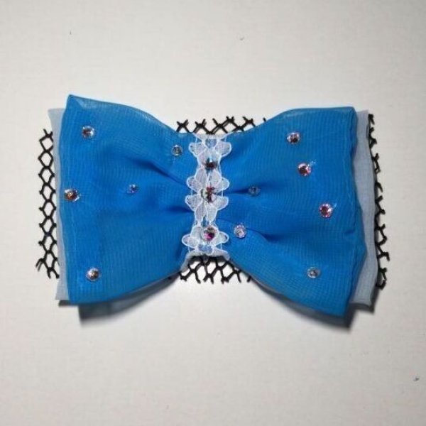 画像6: ティアードスリープりぼんドレス(水色) (6)