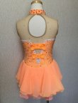 画像2: ストレッチレースのバックりぼんドレス（オレンジ）リストドレスセット (2)