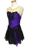 画像3: チューブトップドレス（青紫×黒）ロンググローブ付き (3)