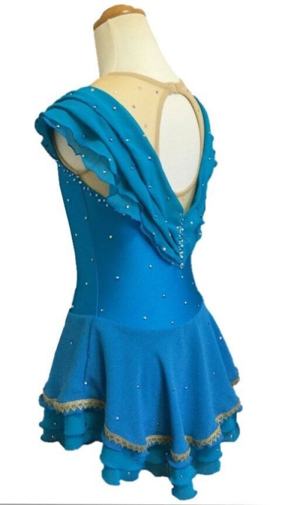 画像5: バックフリルプリンセスドレス（ターコイズブルー） (5)