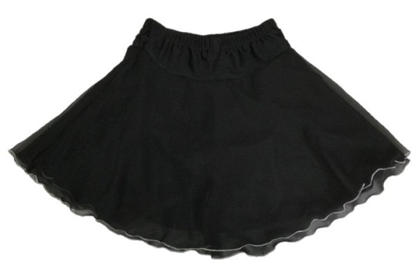 画像2: ラッフルスカート(ブラック) (2)