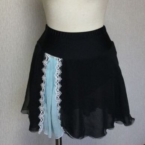 画像4: ラッフルスカート(ブラック) (4)