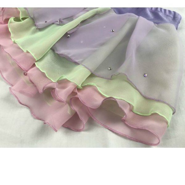 画像3: ジョーゼット3段スカート　プリンセス （パステルミックス） (3)