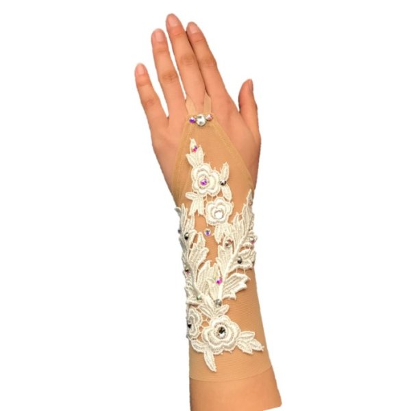 画像2: リストドレス フラワーモチーフ(ホワイト) (2)